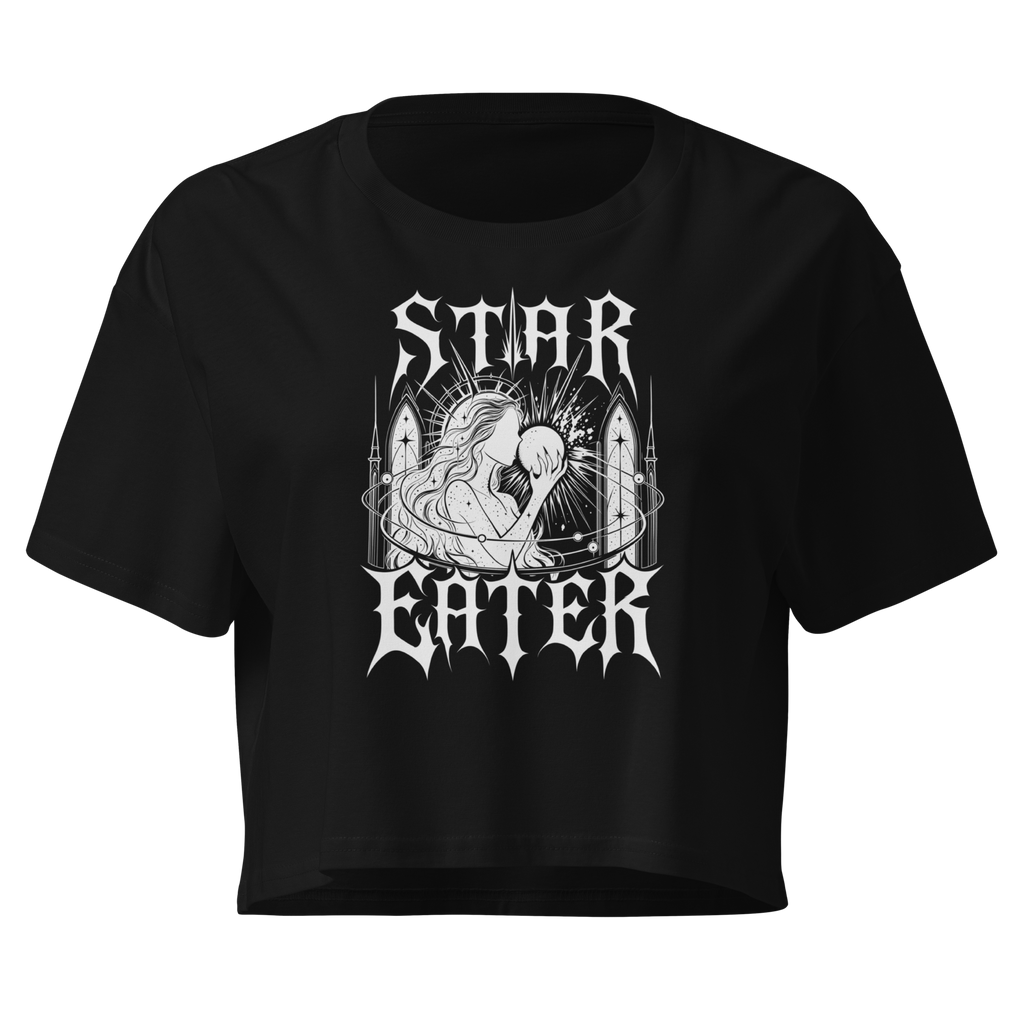 Star Eater Crop Top - Design IV Black