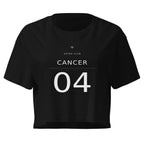 Cancer 04 Astro Club Crop Top — Black