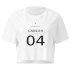 Cancer 04 Astro Club Crop Top — White