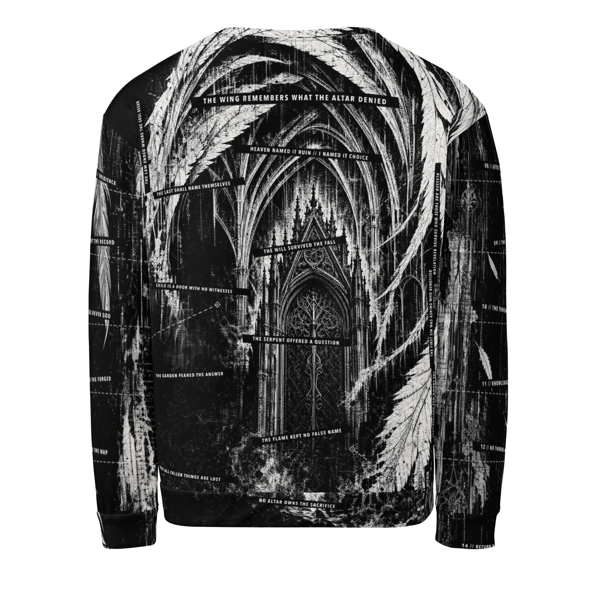 Black Feather Testament Sweatshirt - Black Feather Testament back