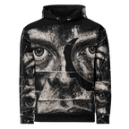 Lunar Afterimage AOP Hoodie - Black Print front view