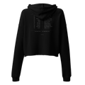 The Tracklist Crop Hoodie, Black — personalized birth chart apparel by Starlyzed