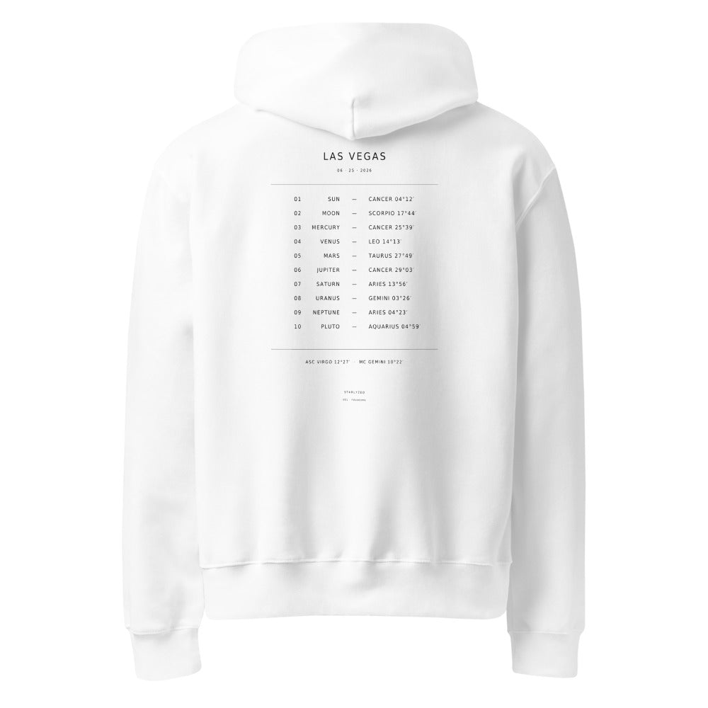 Starlyzed Tracklist Hoodie White back Printful mockup