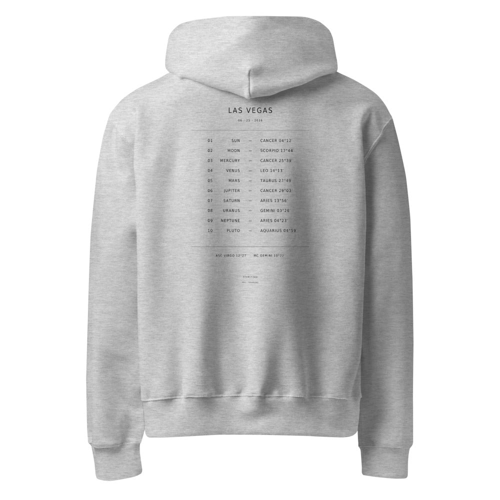 The Tracklist Hoodie — personalized birth chart apparel by Starlyzed