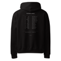 The Tracklist Hoodie, Black — personalized birth chart apparel by Starlyzed