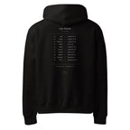 Starlyzed Tracklist Hoodie Black back Printful mockup