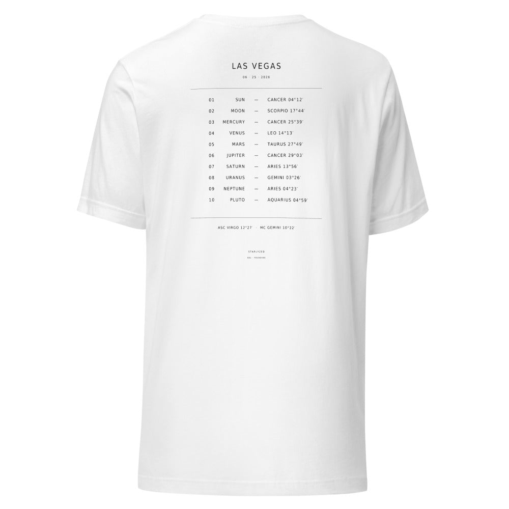 Starlyzed Tracklist Tee White back Printful mockup