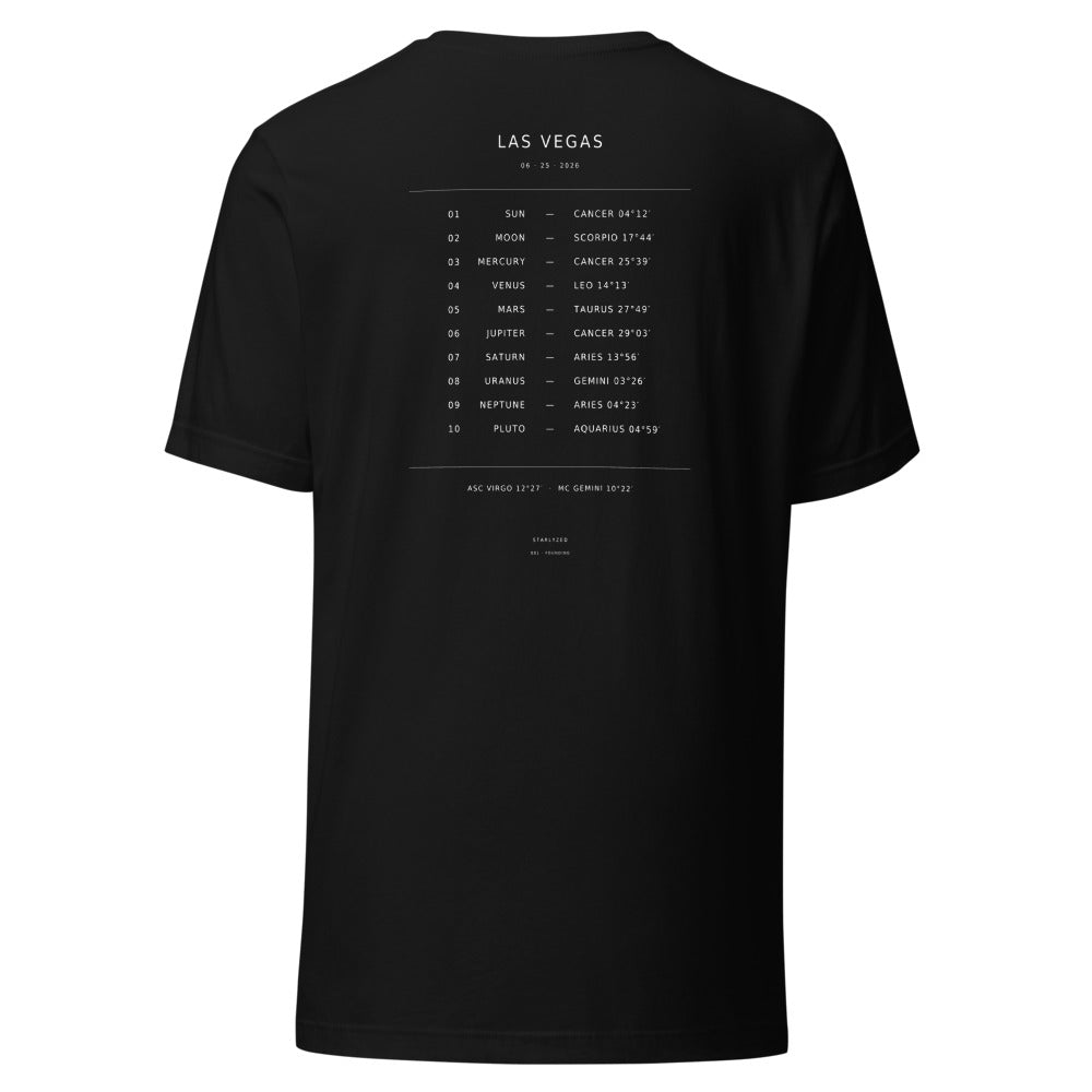 Starlyzed Tracklist Tee Black back Printful mockup