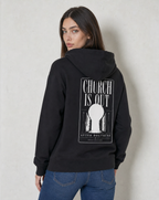 Church Is Out Hoodie worn