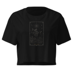 The Fool Tarot Crop Top - Black