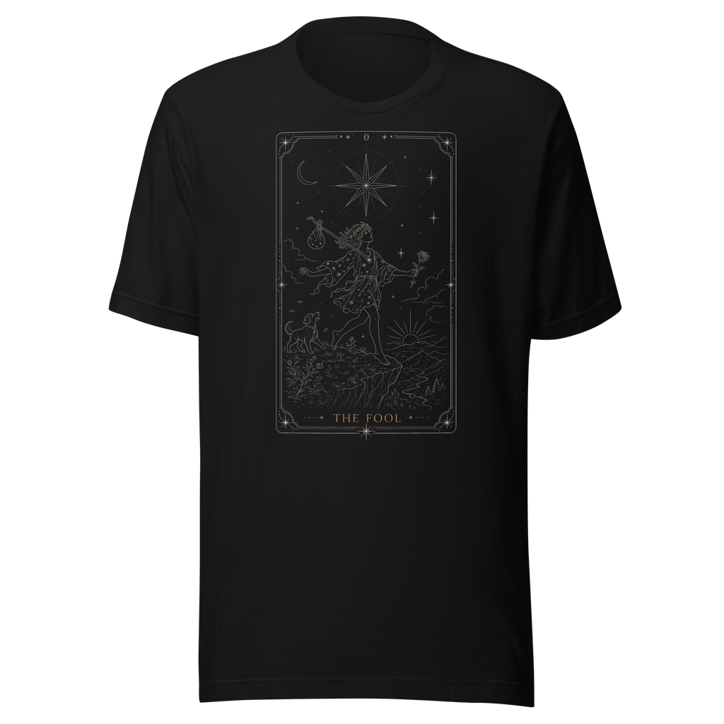 The Fool Tarot Tee - Black