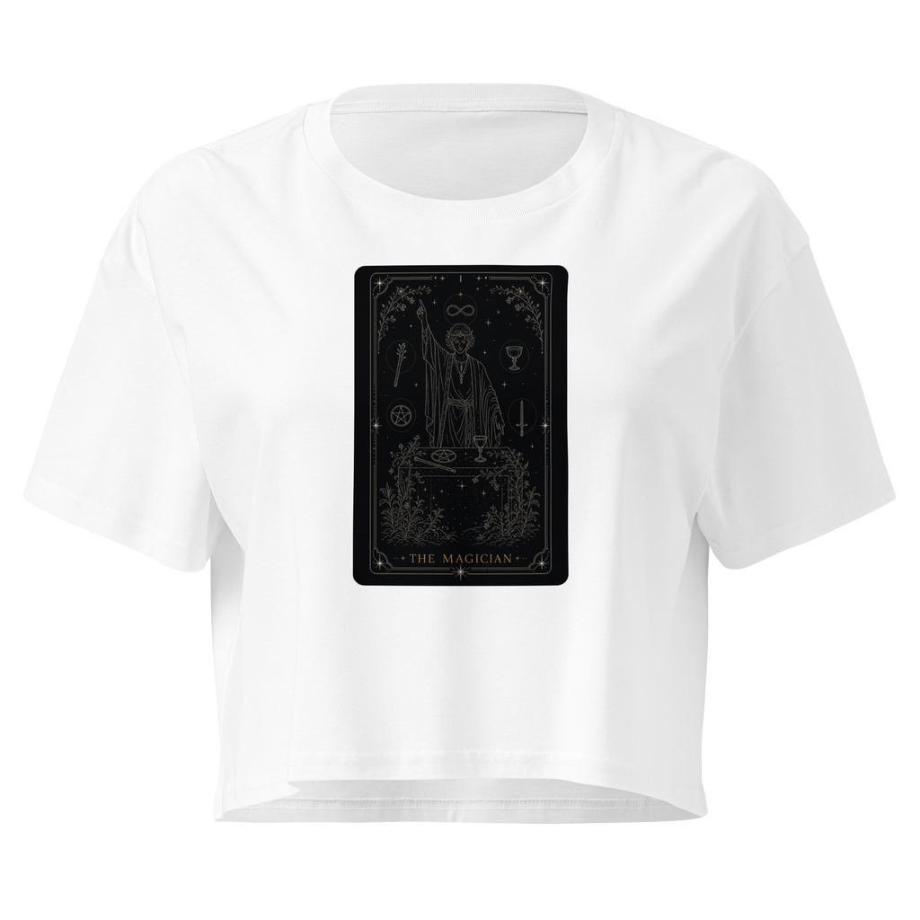 The Magician Tarot Crop Top - White