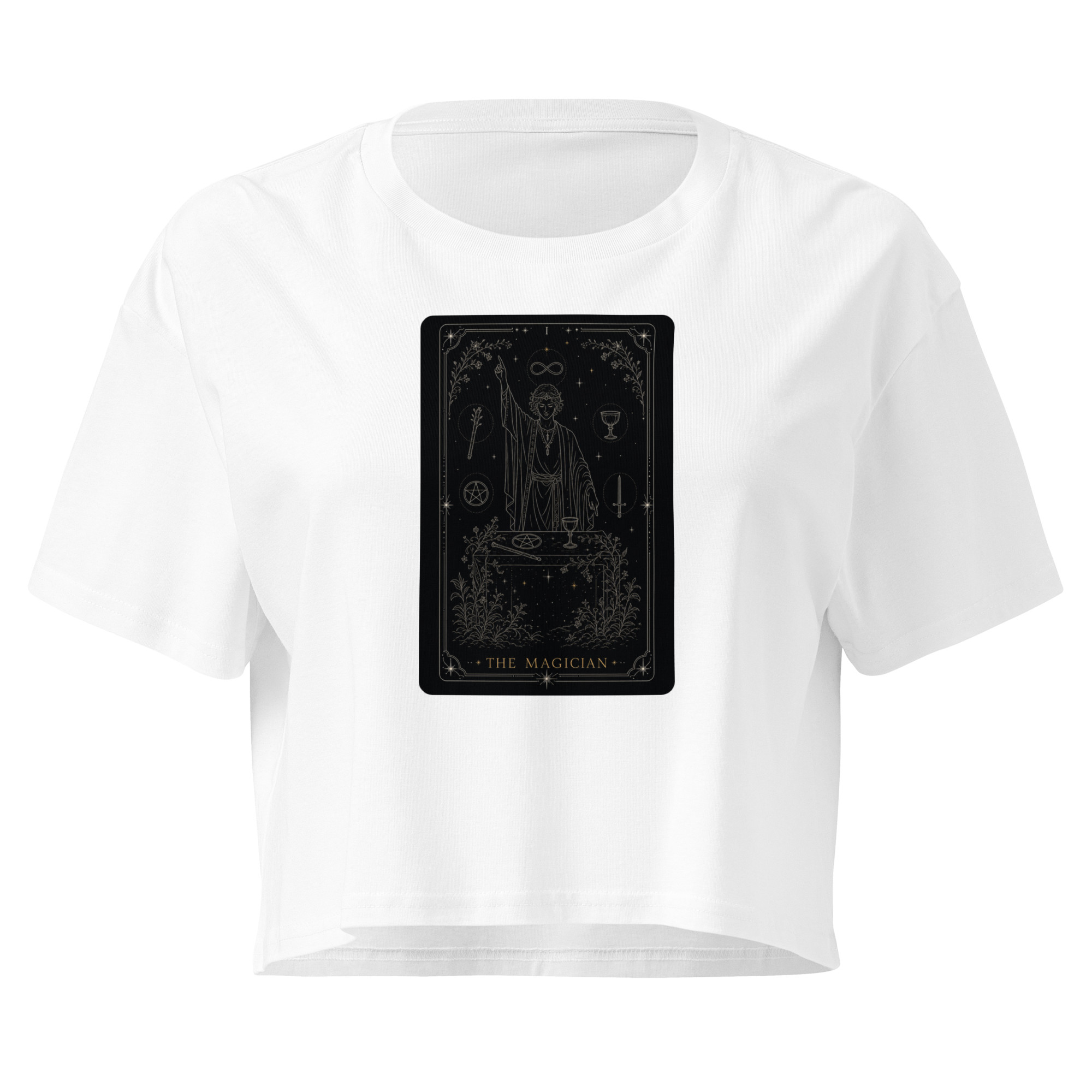 The Magician Tarot Crop Top - White
