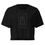 The Emperor Tarot Crop Top - Black