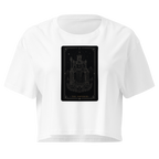 The Emperor Tarot Crop Top - White