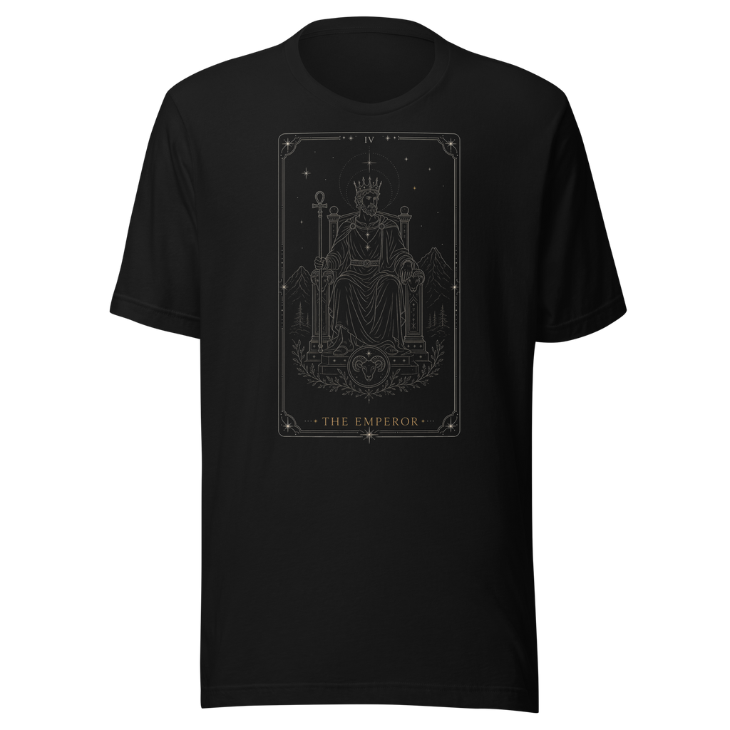 The Emperor Tarot Tee - Black