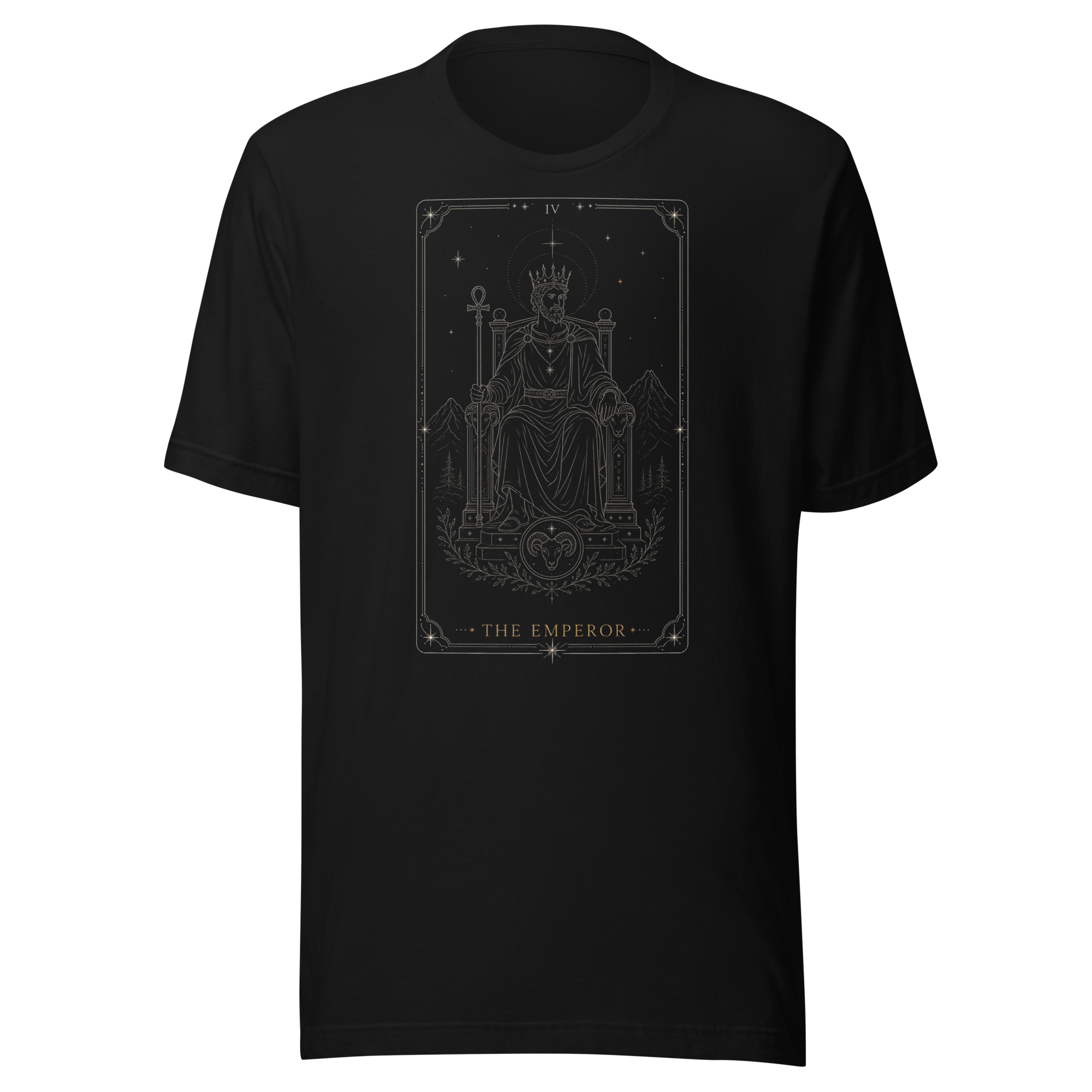 The Emperor Tarot Tee - Black