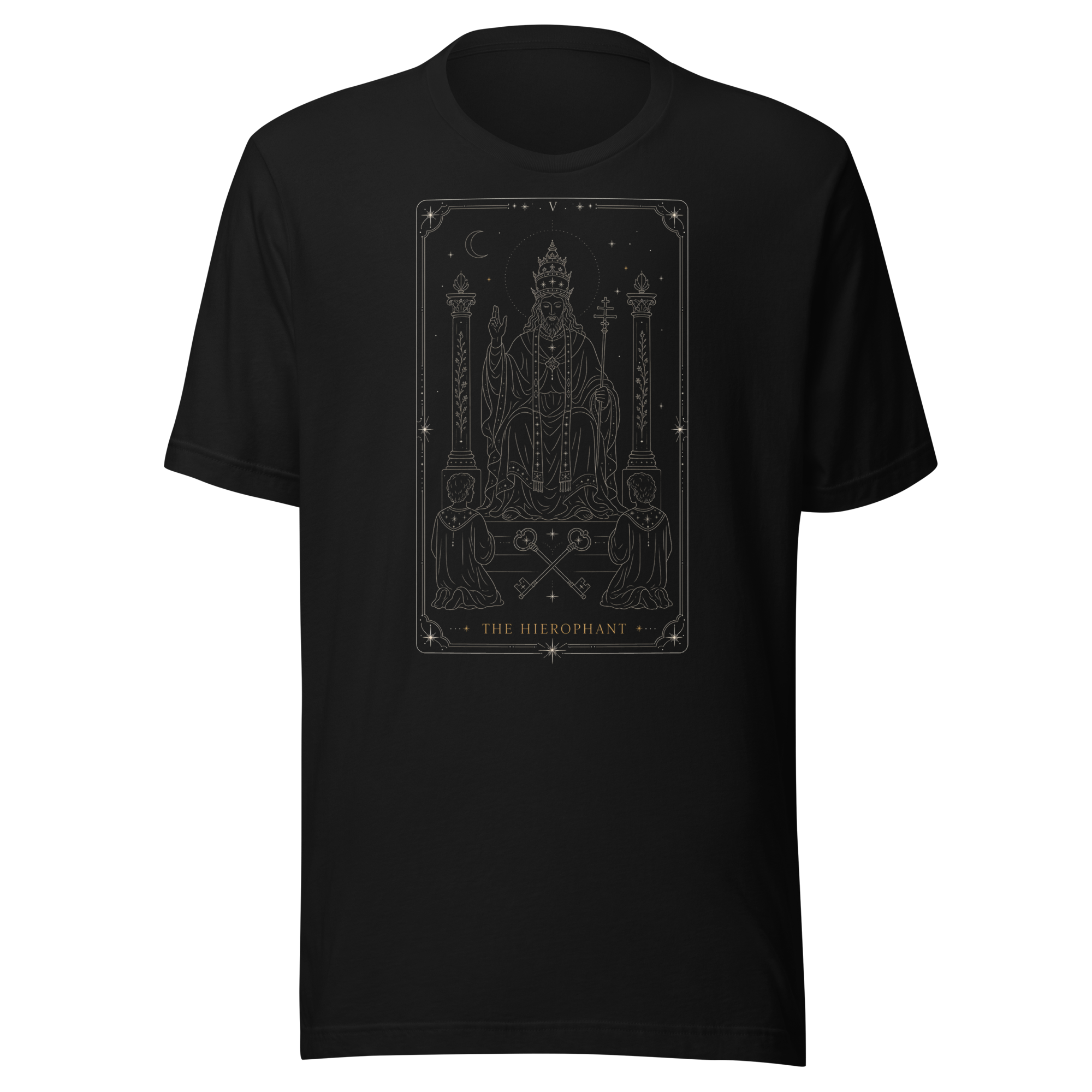 The Hierophant Tarot Tee - Black