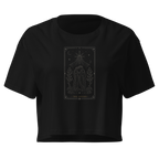 The Lovers Tarot Crop Top - Black