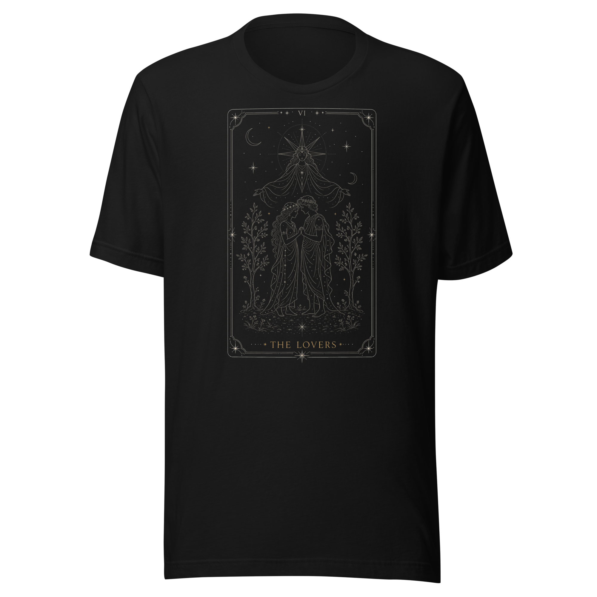 The Lovers Tarot Tee - Black
