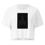 The Chariot Tarot Crop Top - White