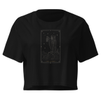 The Hermit Tarot Crop Top - Black