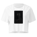 The Hermit Tarot Crop Top - White