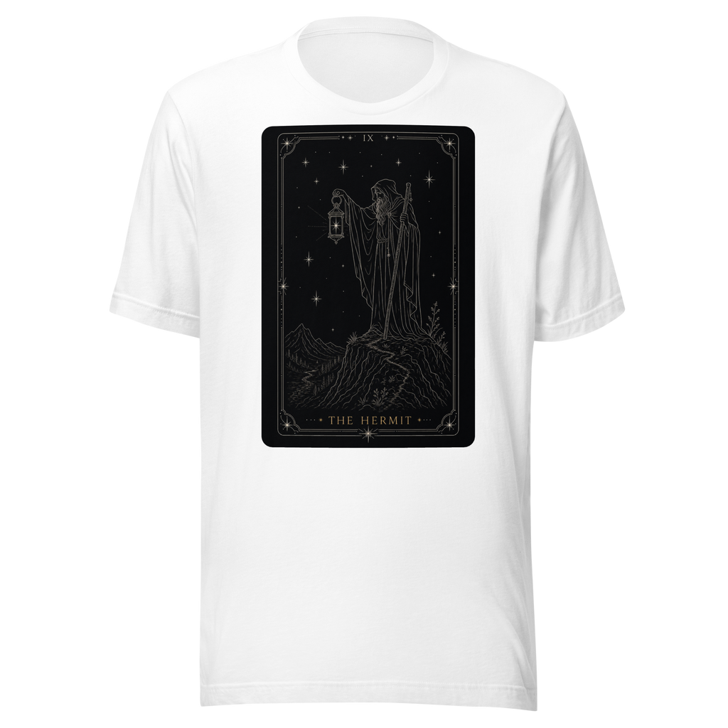 The Hermit Tarot Tee - White