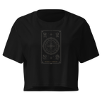 Wheel of Fortune Tarot Crop Top - Black