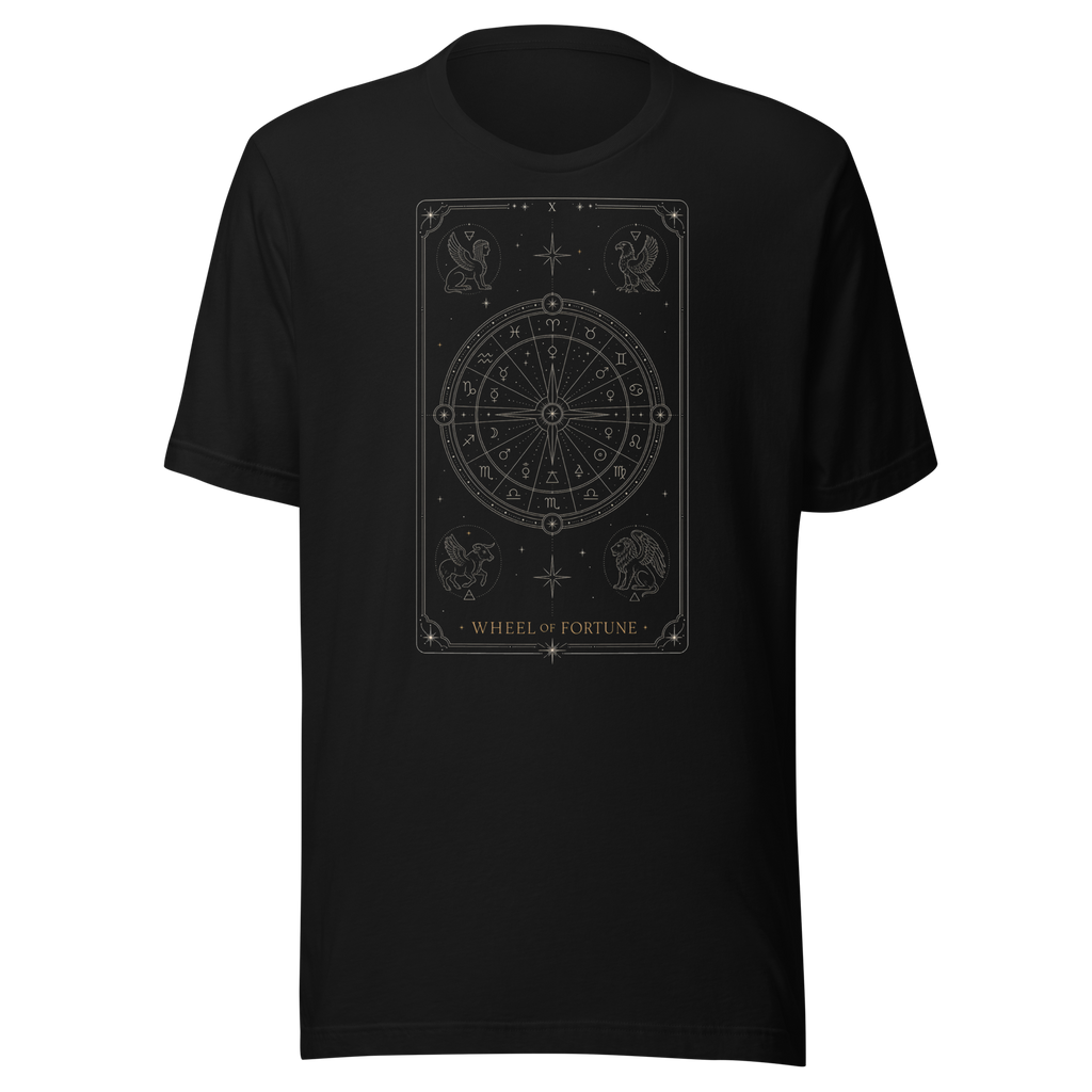 Wheel of Fortune Tarot Tee - Black