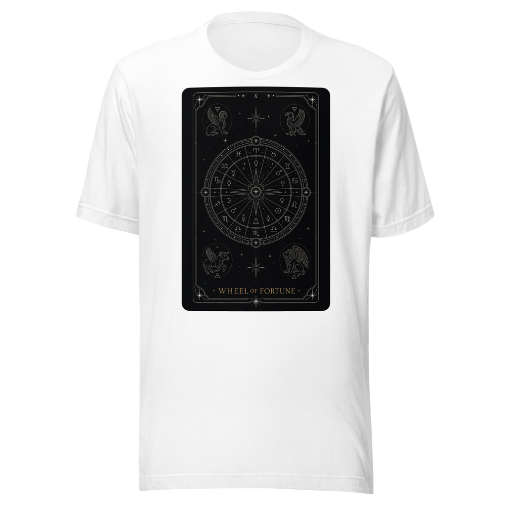 Wheel of Fortune Tarot Tee - White