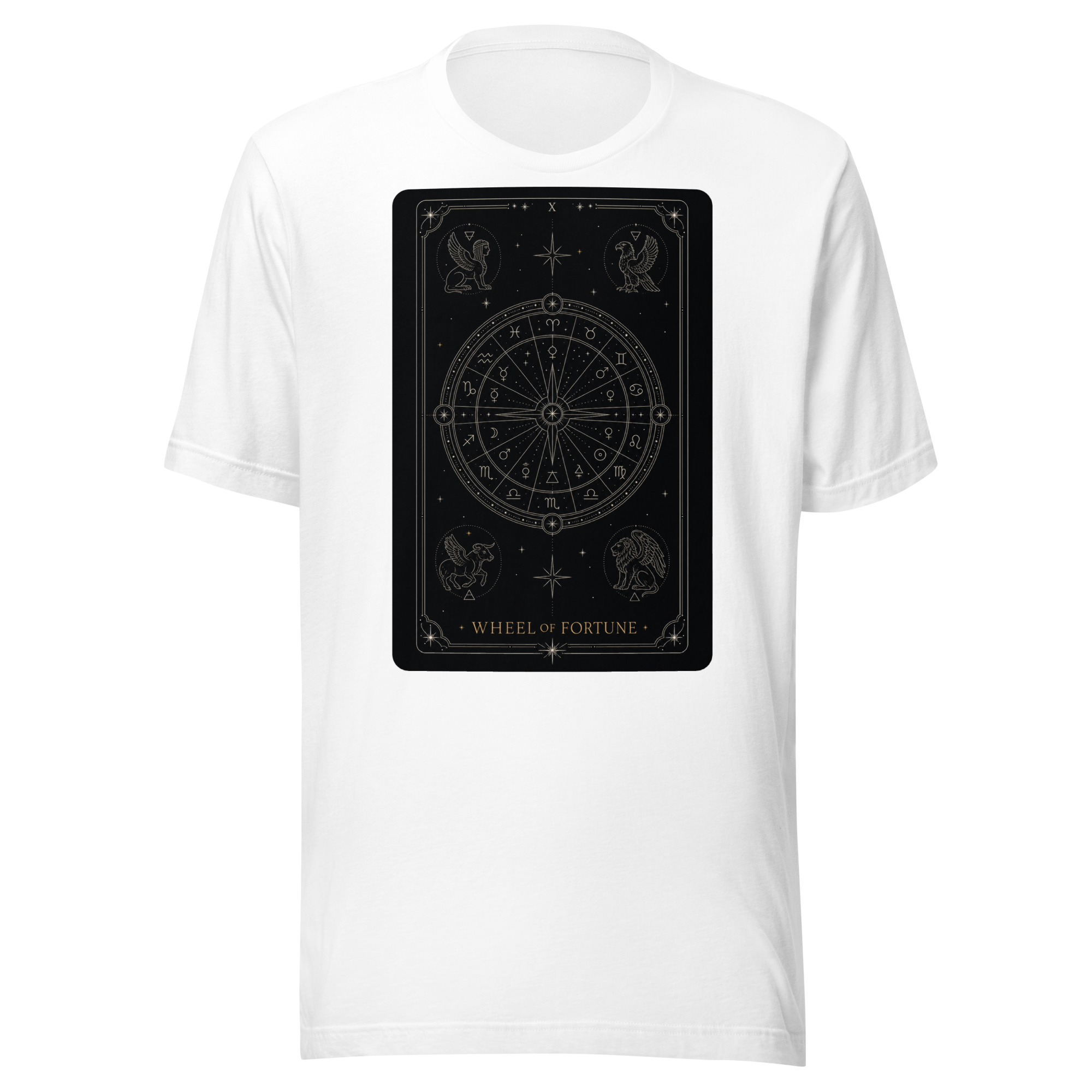 Wheel of Fortune Tarot Tee - White