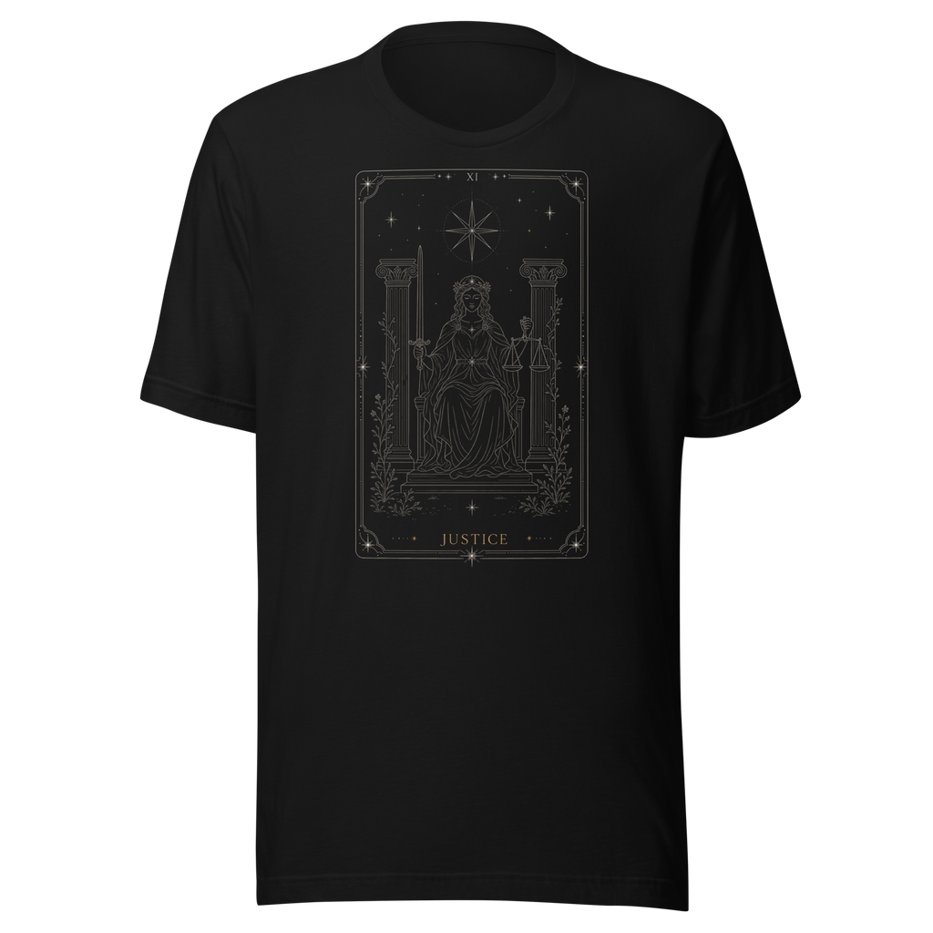 Justice Tarot Tee - Black