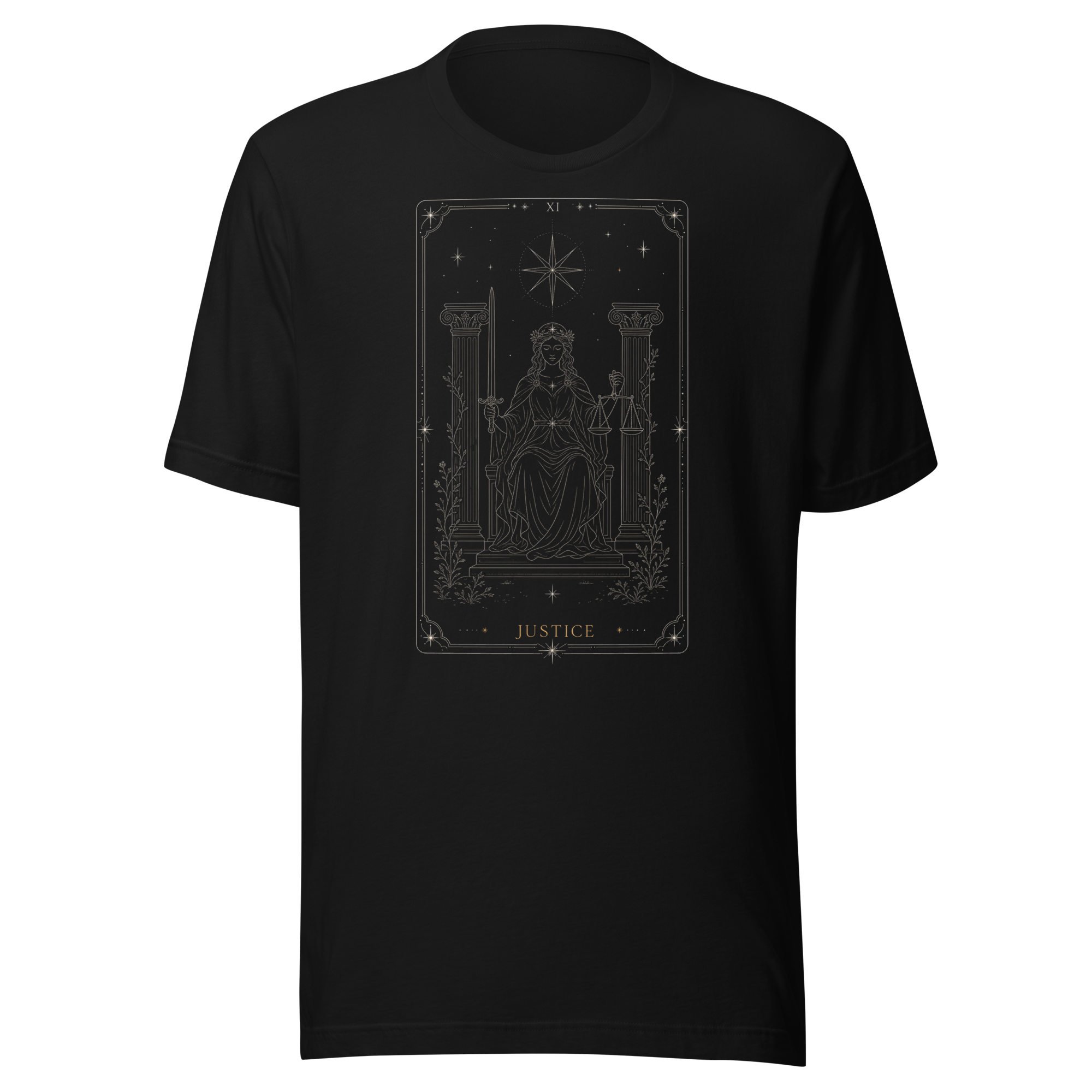 Justice Tarot Tee - Black
