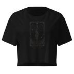 The Hanged Man Tarot Crop Top - Black