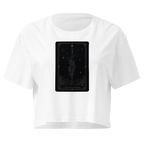 The Hanged Man Tarot Crop Top - White