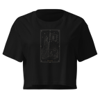 Death Tarot Crop Top - Black