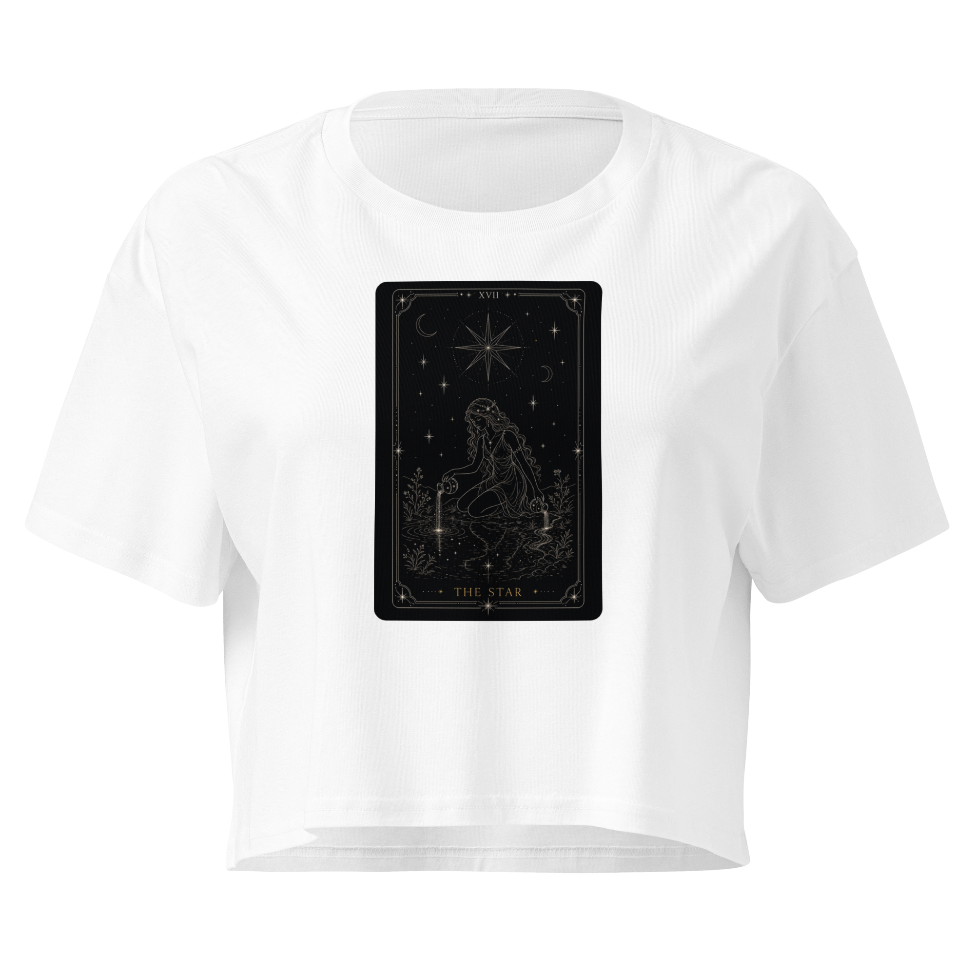 The Star Tarot Crop Top - White
