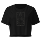 The Moon Tarot Crop Top - Black