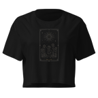 The Sun Tarot Crop Top - Black