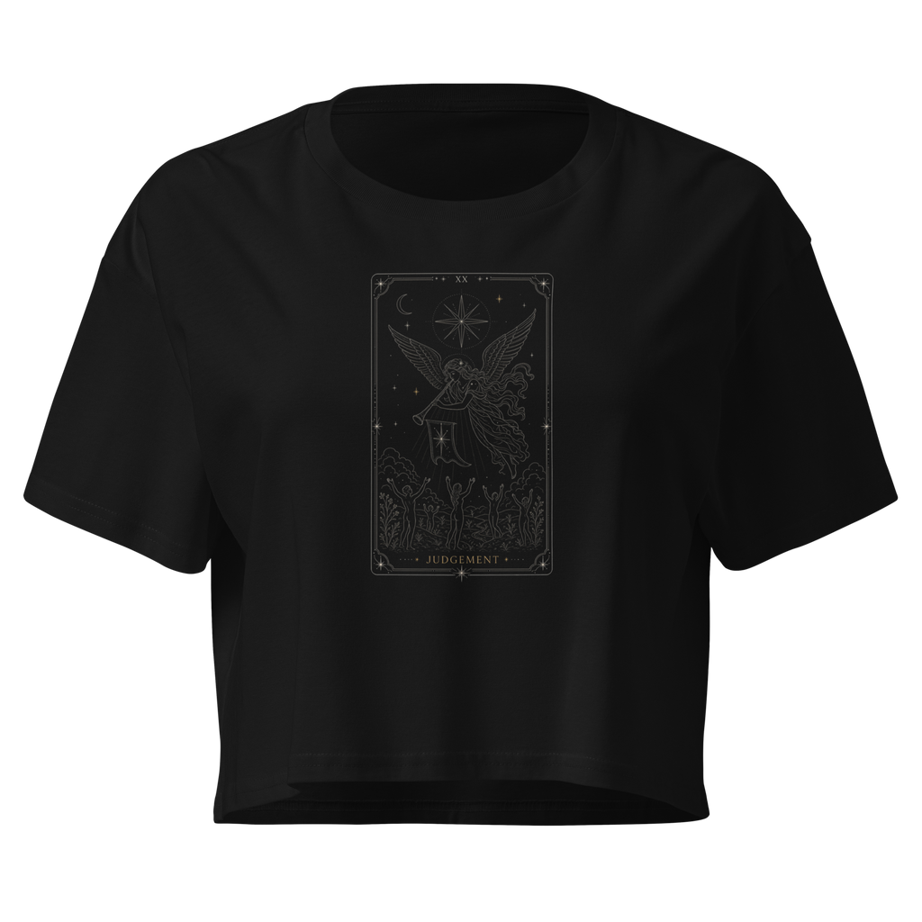 Judgement Tarot Crop Top - Black