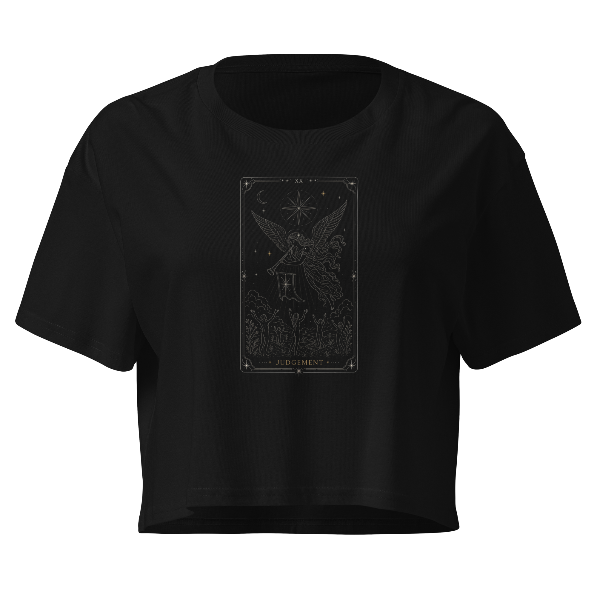 Judgement Tarot Crop Top - Black