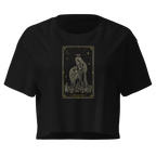 Strength Tarot Crop Top - Black