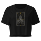 The Chariot Tarot Crop Top - Black