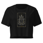 The Emperor Tarot Crop Top - Black