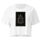 The Emperor Tarot Crop Top - White