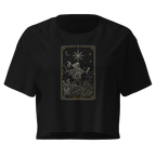 The Fool Tarot Crop Top - Black