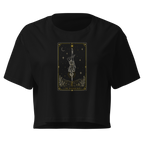 The Hanged Man Tarot Crop Top - Black