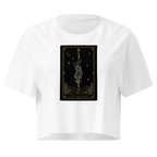 The Hanged Man Tarot Crop Top - White