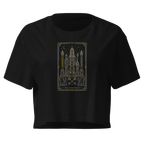The Hierophant Tarot Crop Top - Black